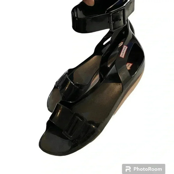 Hunter Tiffany Jelly Sandals Black Size 7UK - Picture 8 of 8